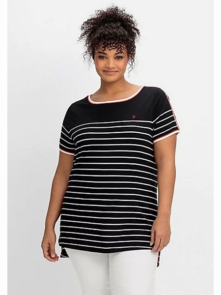 Sheego T-Shirt Große Größen mit Zierband auf der Schulter günstig online kaufen