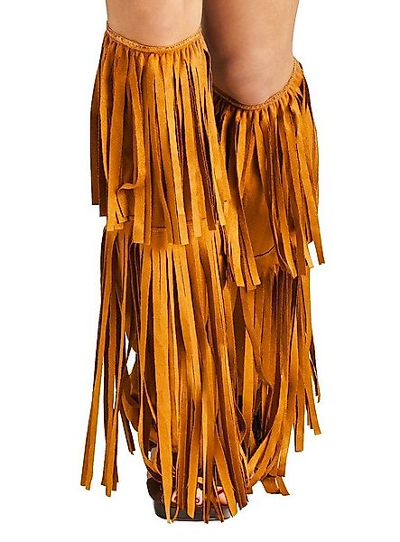 Fun World Hippie-Kostüm Hippie Beinstulpen mit Fransen Fasching Karneval, S günstig online kaufen