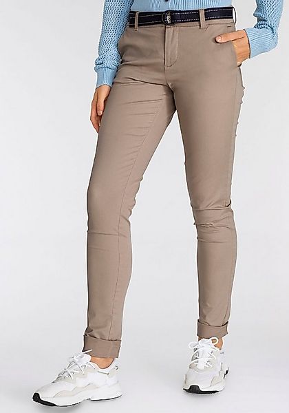 AJC Chinohose (2-tlg) in lässiger Form mit konstrastfarbendem Gürtel günstig online kaufen