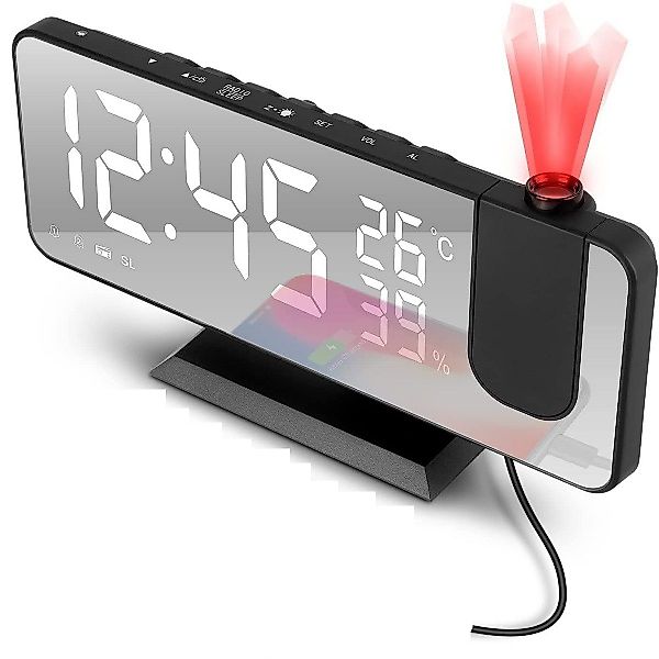 DOPWii Wecker Wecker mit Radio,180°Projektionswecker,Digital Snooze günstig online kaufen