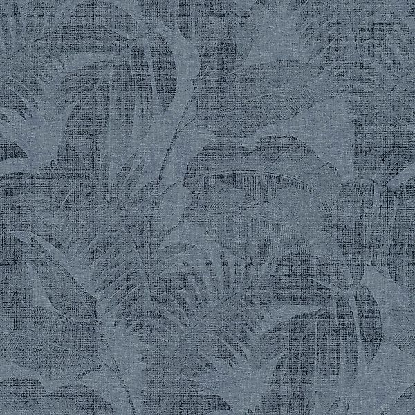 PROFHOME 373965-GU Natur Tapete Floral Matt Blau 0,53 m x 10,05 m 5,33 m2 B günstig online kaufen