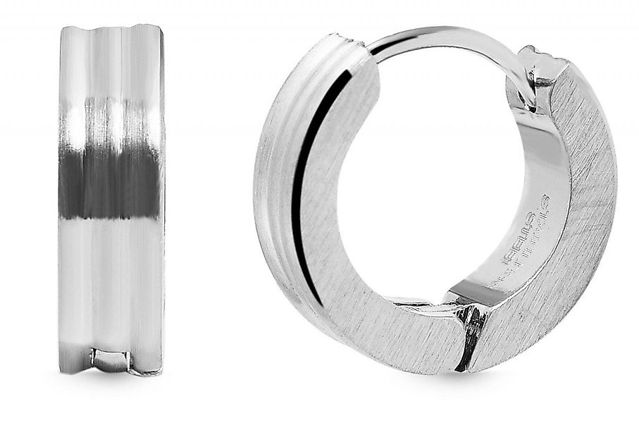 Adelia´s Paar Creolen Unisex Creolen aus mattem Edelstahl Ø 9 mm günstig online kaufen