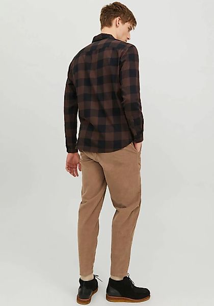 Jack & Jones Langarmhemd Hemd Slim Fit JJEGINGHAM 5977 in Olive günstig online kaufen