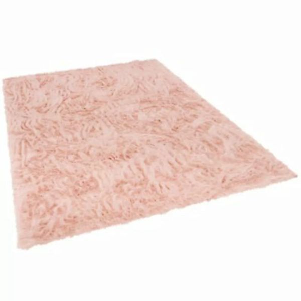 Pergamon Luxus Super Soft Fellteppich Aspen Meliert Kunstfelle rosa Gr. 90 günstig online kaufen