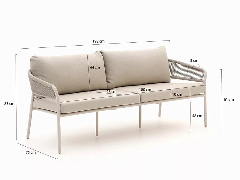 Bellagio Nova Siri 2,5-Sitzer 192 cm günstig online kaufen