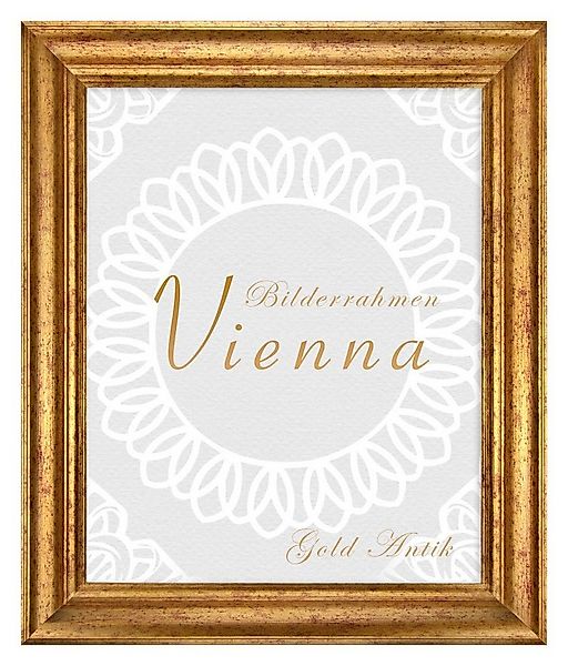 Einzelrahmen Bilderrahmen Vienna, (1 Stück), 24x30 cm, Gold Antik, Holz günstig online kaufen