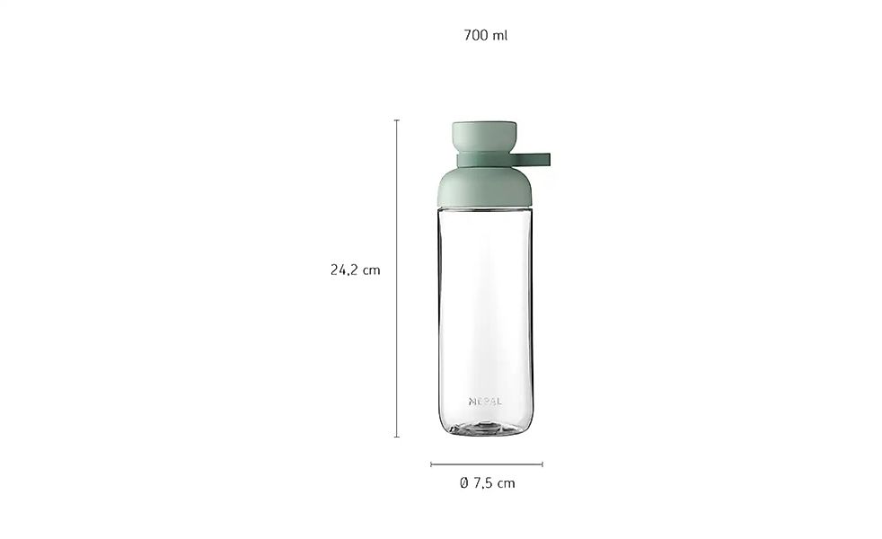 Mepal Trinkflasche  VITA ¦ schwarz ¦ Kunststoff ¦ Maße (cm): H: 24,2  Ø: 7. günstig online kaufen