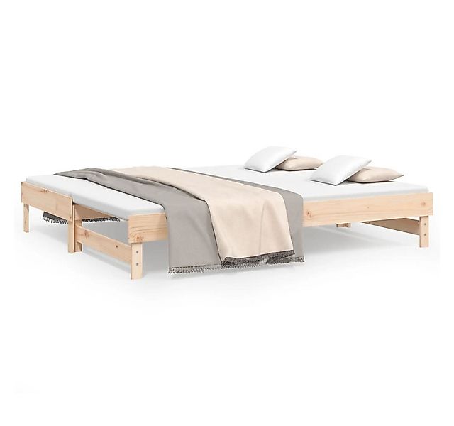 vidaXL Bett, Tagesbett Ausziehbar 2x(90x200) cm Massivholz Kiefer günstig online kaufen