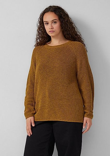 QS Longpullover Strickpullover Melierter Strickpullover günstig online kaufen