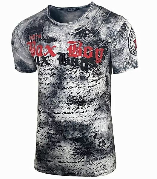 Baxboy T-Shirt Baxboy Waschung T-Shirt mit modernem Print B-103 günstig online kaufen