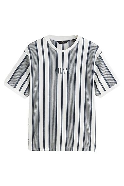 Next T-Shirt Edles T-Shirt mit vertikalen günstig online kaufen