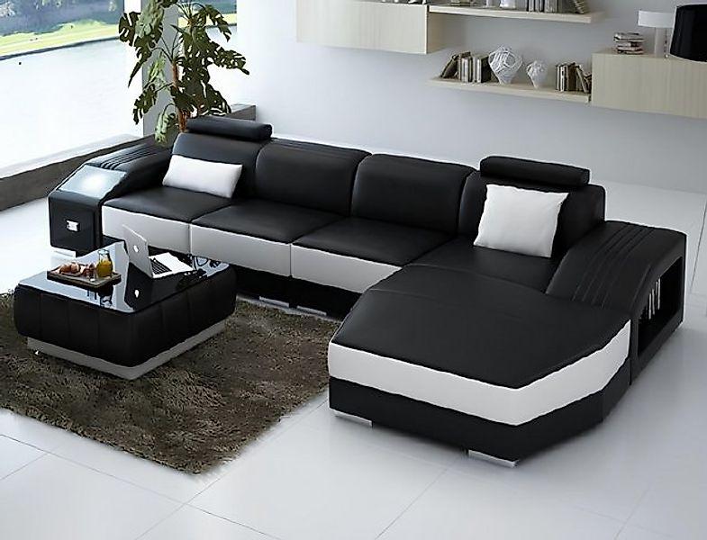 JVmoebel Ecksofa Wohnlandschaft Polster Ecke Eck Sofa mit USB Garnitur Land günstig online kaufen