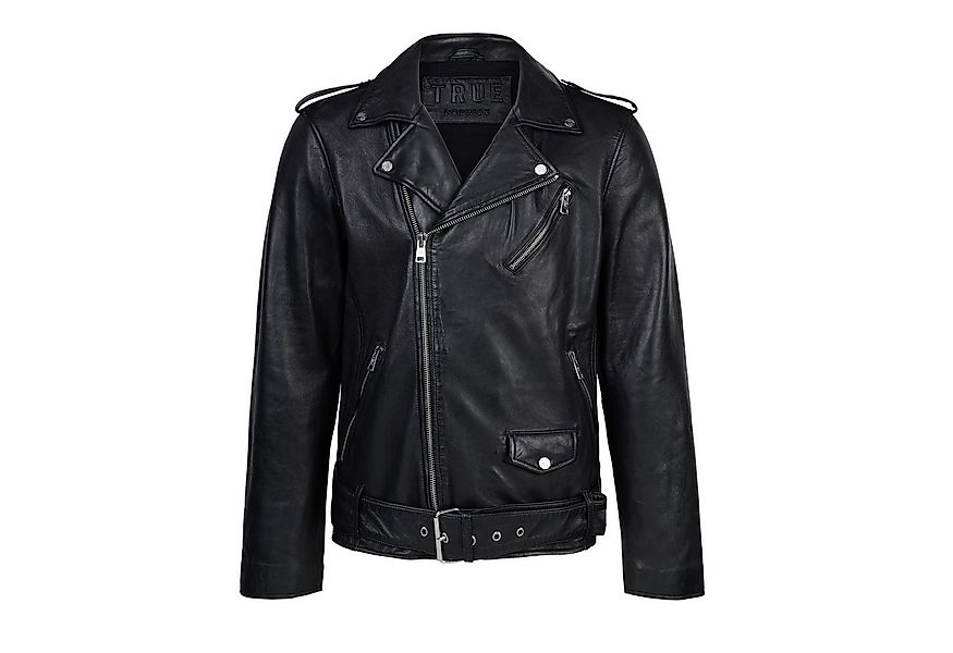 trueprodigy Lederjacke Easton mit Gürtel und Zippern günstig online kaufen