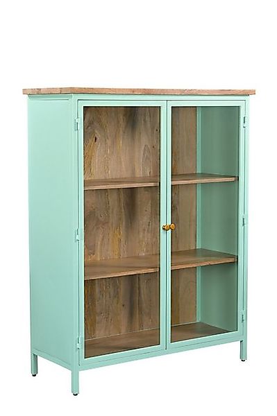 Vintagehaus Glasvitrine Landhaus Vitrine Provence Vintage Metallkorpus Holz günstig online kaufen