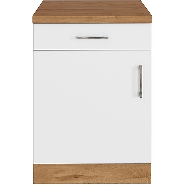 Held Möbel Küchen-Unterschrank Sorrento 50x85x60cm 1 Auszug Weiß-Wotan. günstig online kaufen