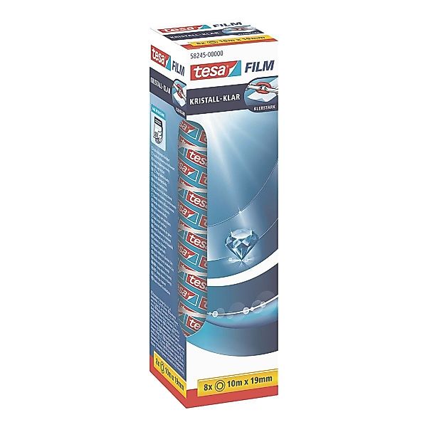 tesa Klebeband kristall-klar (8-St) 19 mm/10 günstig online kaufen