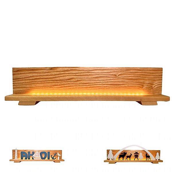 Weigla LED Dekolicht "Dekosockel aus lackiertem Eschenholz, BxHxT: 60x14,4x günstig online kaufen