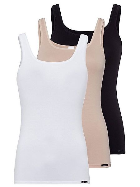 Skiny Achselhemd Damen Tank Top 3er Pack Cotton Tank Top (Packung, 3-St) na günstig online kaufen