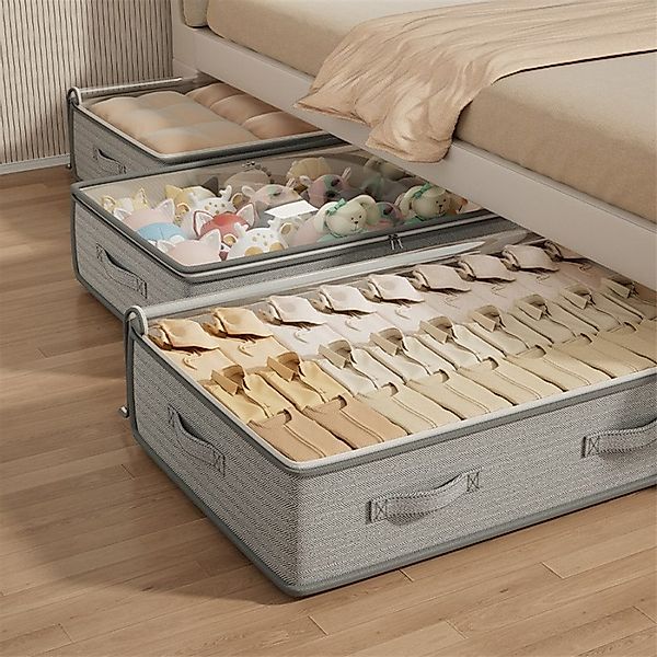 MECO Aufbewahrungsbox (4 St., Unterbett-Aufbewahrungsbox), 100x50x25cm günstig online kaufen