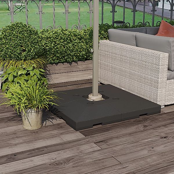 Outsunny Sonnenschirmgewicht 4 Stück 51 x 51 x 12 cm bis 130 kg befüllbar m günstig online kaufen