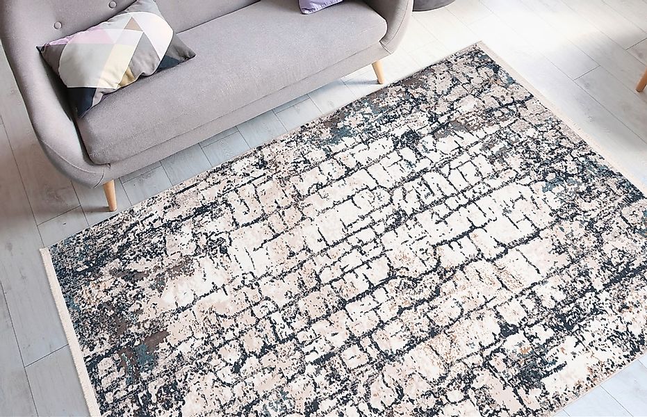 me gusta Teppich »Akropolis 125«, rechteckig, 12 mm Höhe, flacher Teppich m günstig online kaufen