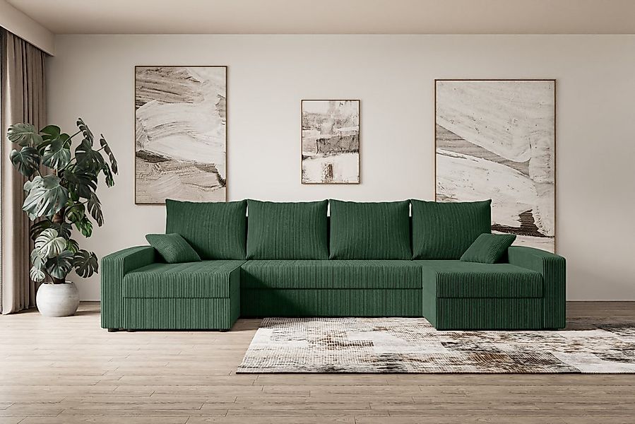 ALTDECOR Wohnlandschaft ALESIA-U, Couch mit Schlaffunktion, Wohnzimmer - Wo günstig online kaufen