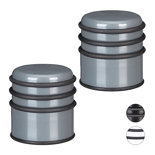 relaxdays Türstopper 2 x Türstopper dunkelgrau günstig online kaufen