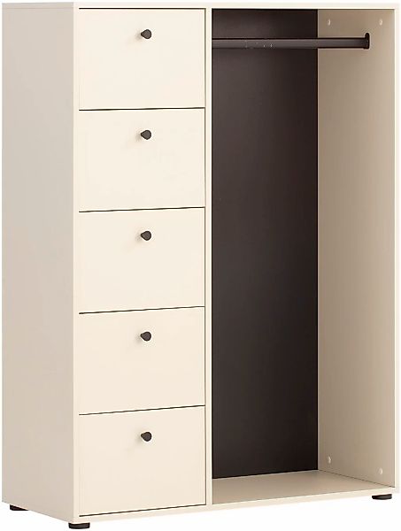 welltime Kleiderschrank "Lovund, Breite 98 cm", Mit 5 Schubladen und Kleide günstig online kaufen