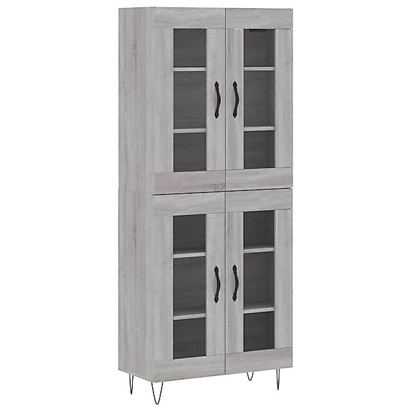 vidaXL Highboard Grau Sonoma 69,5x34x180 cm Holzwerkstoff 3198311 günstig online kaufen