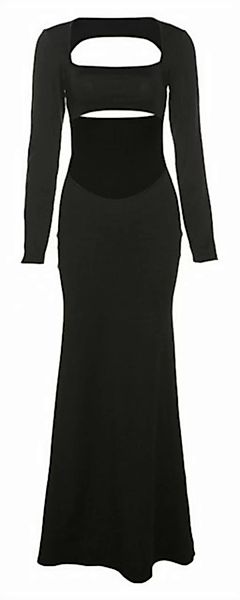 ZWY Dirndl Einfarbiges kurzes Kleid mit V-Ausschnitt und schmaler Passform günstig online kaufen