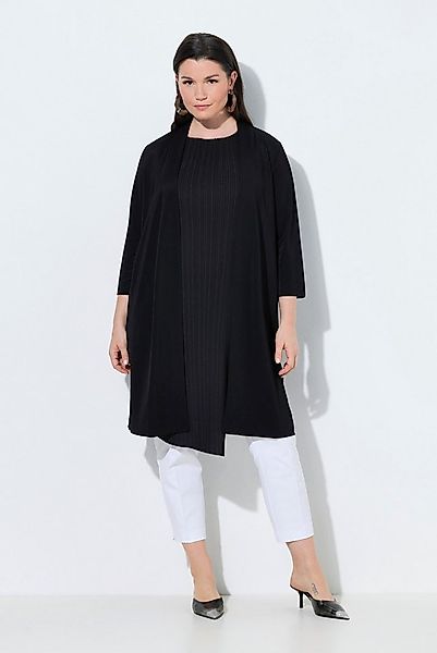 Ulla Popken Sommerjacke Slinky-Longjacke Schalkragen 3/4-Arm günstig online kaufen