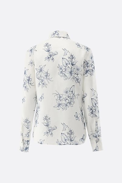 Hemdbluse aus Leinen mit Schmetterlings-Druck günstig online kaufen