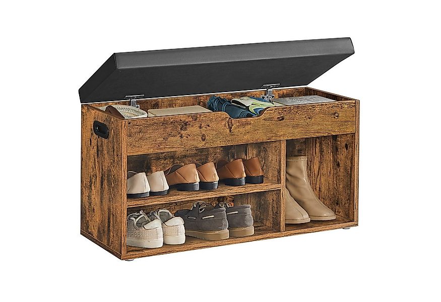 VASAGLE Schuhbank, mit Sitzfläche, Sitzbank mit Stauraum, gepolstert, 30 x günstig online kaufen