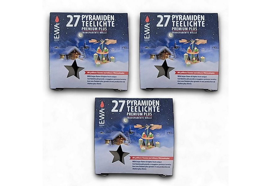 Ebersbacher Kerzenfabrik Teelicht Pyramidenteelichter Kunststoffhülle Premi günstig online kaufen