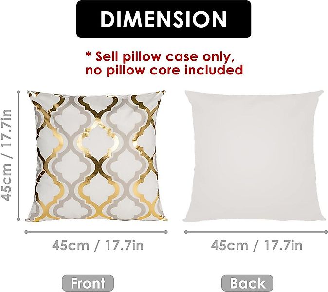 LuxusKollektion Dekokissen 4er Set samt Kissenbezug günstig online kaufen