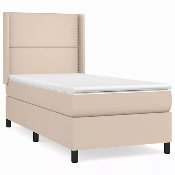 vidaXL Boxspringbett mit Matratze Cappuccino-Braun 80x200cm Kunstleder14662 günstig online kaufen