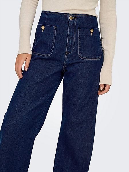 ONLY High-waist-Jeans ONLMADELINE HW WD POCKET DNM GUA113 NOOS Baumwollmisc günstig online kaufen