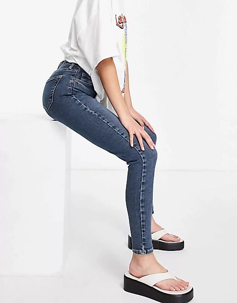Topshop – Jamie – Jeans in Authentic-Blau günstig online kaufen