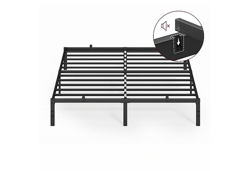 VASAGLE Bettgestell (180 x 200 cm, 35.6 cm H, geräuscharm), Metallbett, Bet günstig online kaufen