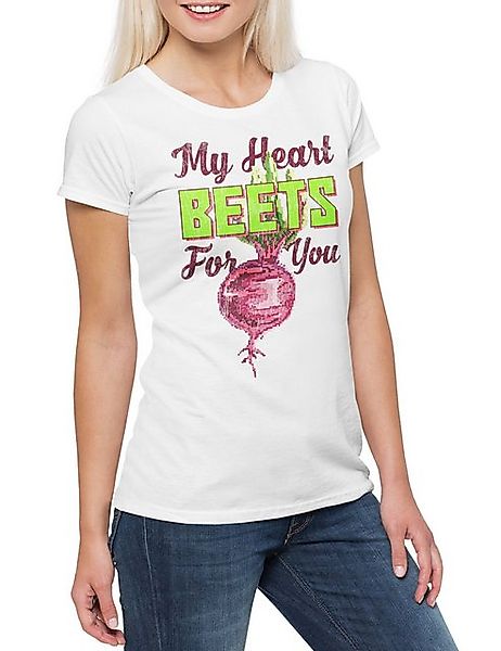Urban Backwoods Print-Shirt My Heart Beets For You Damen T-Shirt Veganer Ve günstig online kaufen