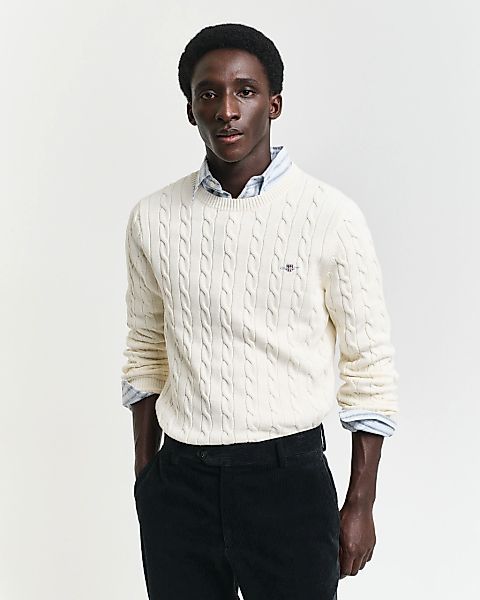 Gant Strickpullover COTTON CABLE C-NECK mit günstig online kaufen