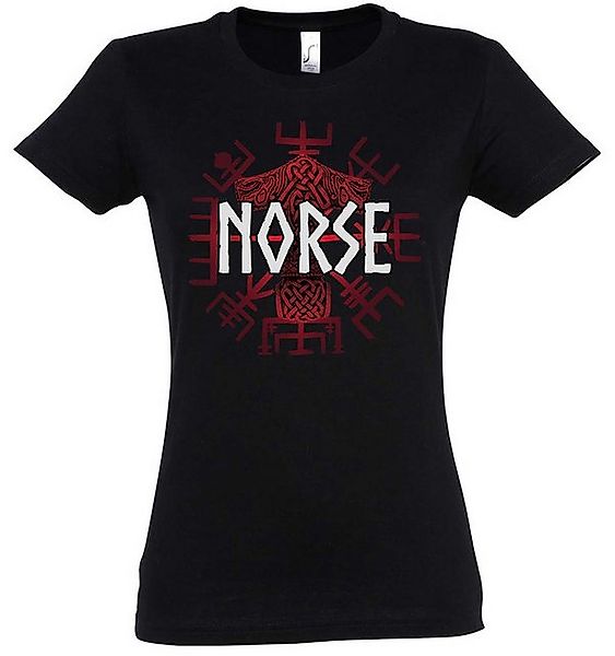 Urban Backwoods Print-Shirt Viking Shieldwall II Damen T-Shirt Schild Schil günstig online kaufen
