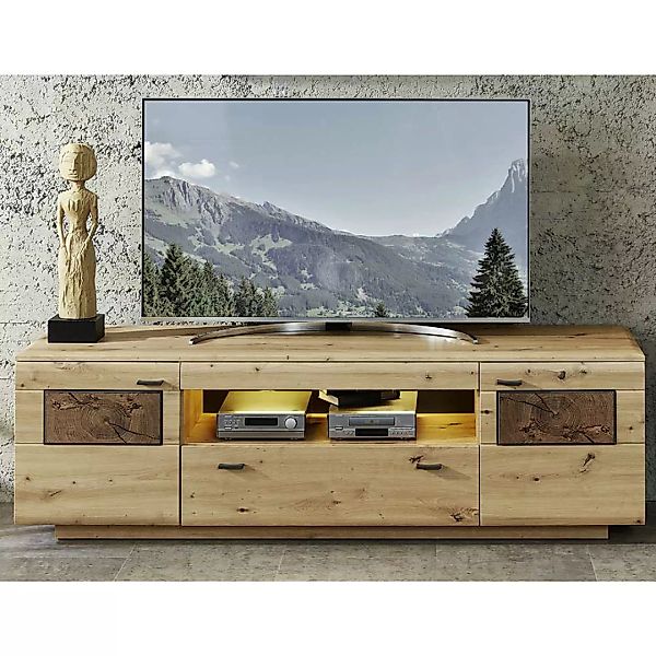 Fernsehboard in Wildeiche Hirnholz Optik 190 cm breit günstig online kaufen