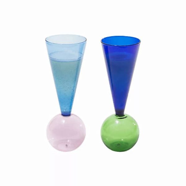 Sektgläser Bubbles Celebration - Le Duo glas bunt / Set mit 2 nummerierten günstig online kaufen