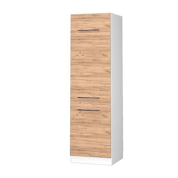 Vicco Kühlumbauschrank Fame-Line Hochschrank für die Küche Goldkraft Eiche/ günstig online kaufen