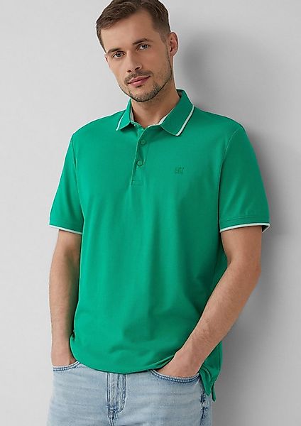 s.Oliver Kurzarmshirt Polo-Shirt Sportives Piqué-Poloshirt mit Kontrast-Det günstig online kaufen