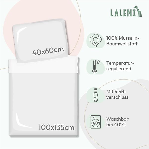 Laleni Kinderbettwäsche Kinderbettwäsche aus Baumwolle - Musselin Bettwäsch günstig online kaufen