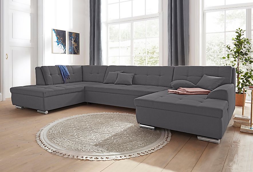 DOMO collection Wohnlandschaft Aversa U-Form, wahlweise günstig online kaufen
