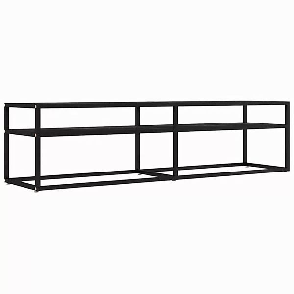 furnicato TV-Schrank Schwarz Marmor-Optik 160x40x40,5 cm Hartglas (1-St) günstig online kaufen