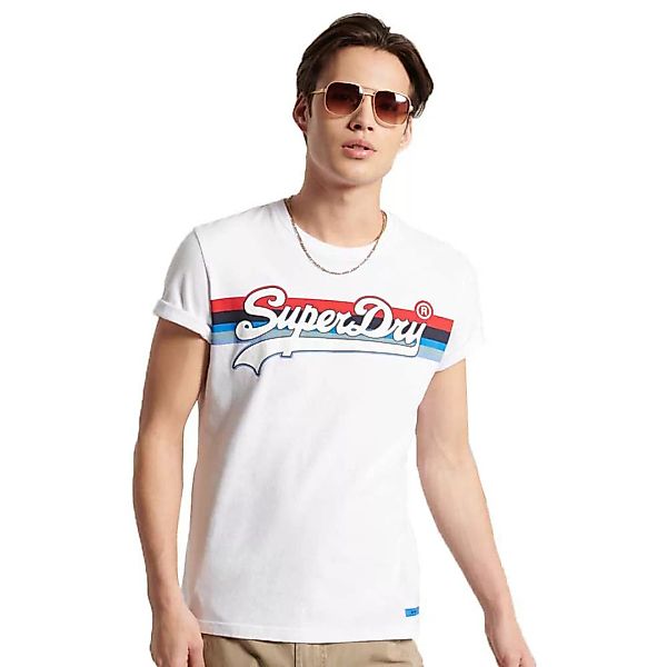 Superdry Vintage Logo Cali Stripe 220 Kurzarm T-shirt S Optic günstig online kaufen